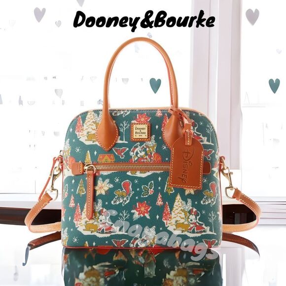 DOONEY & BOURKE NWT MICKEY MINNIE DISNEY HOLIDAY SATCHEL SHOULDER CROSSBODY BAG - Picture 1 of 12